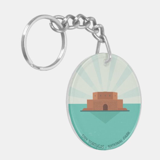 Activiteiten in de omgeving van Dry Tortugas Natio Sleutelhanger (Voorkant Links)