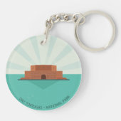 Activiteiten in de omgeving van Dry Tortugas Natio Sleutelhanger (Achterkant)