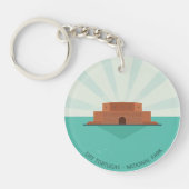 Activiteiten in de omgeving van Dry Tortugas Natio Sleutelhanger (Voorkant)