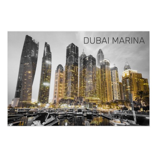 Activiteiten in de omgeving van Dubai Marina City  Perfect Poster (Voorkant)