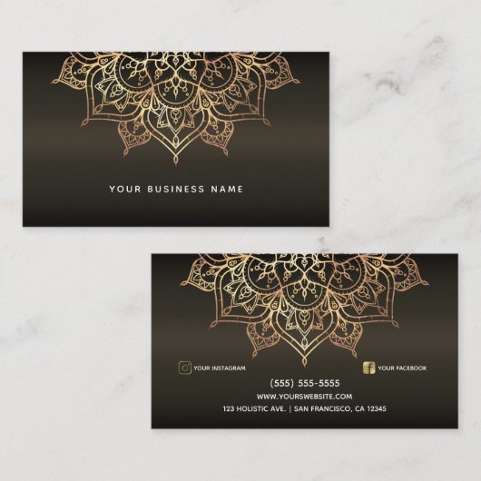 Activiteiten in de omgeving van Earthy Brown & Gol Visitekaartje (Voorkant / Achterkant)