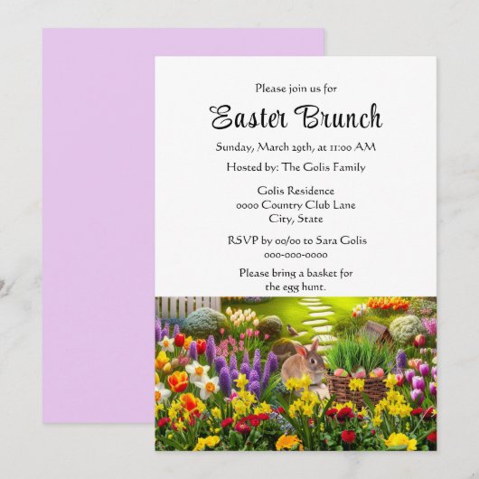 Activiteiten in de omgeving van Easter Brunch Flow Kaart (Voorkant / Achterkant)