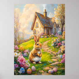 Activiteiten in de omgeving van Easter Bunny Flowe Poster
