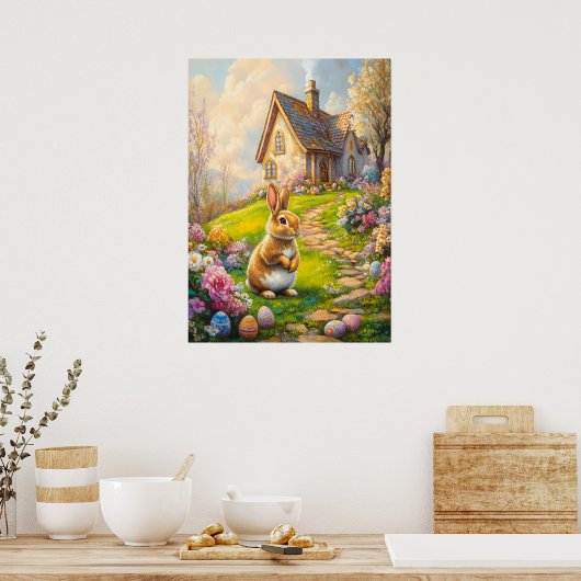 Activiteiten in de omgeving van Easter Bunny Flowe Poster (Keuken)
