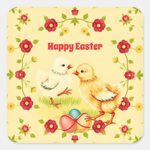 Activiteiten in de omgeving van Easter Little Chi Vierkante Sticker
