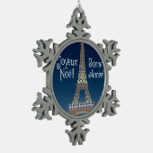 Activiteiten in de omgeving van Eiffeltoren Christ Tin Sneeuwvlok Ornament (Links)