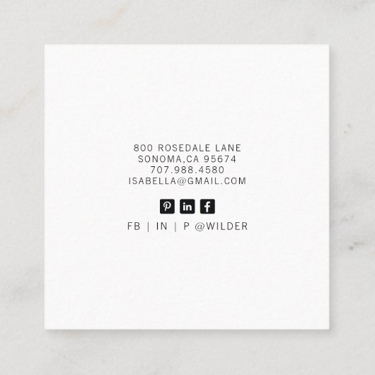 Activiteiten in de omgeving van Elegant Butterfly  Vierkante Visitekaartje (Achterkant)