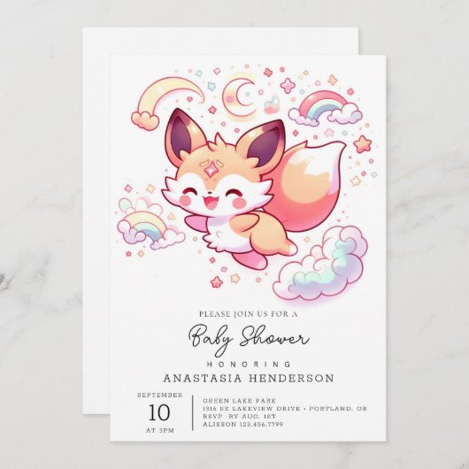 Activiteiten in de omgeving van Elegant Forest Fox Kaart (Voorkant / Achterkant)