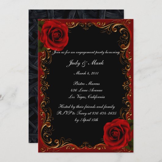 Activiteiten in de omgeving van Elegant Gothic Red Kaart (Voorkant / Achterkant)