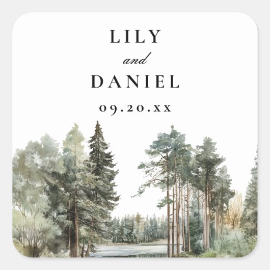 Activiteiten in de omgeving van Elegant Waterverf  Vierkante Sticker (Voorkant)