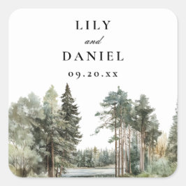 Activiteiten in de omgeving van Elegant Waterverf  Vierkante Sticker