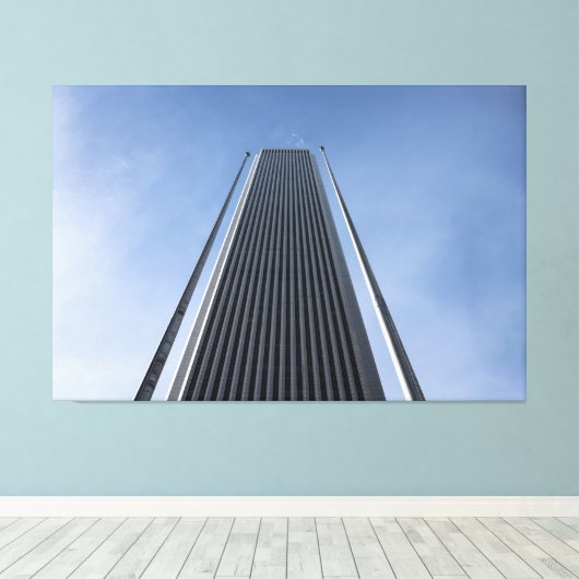 Activiteiten in de omgeving van Eon Center, Chicag Canvas Afdruk (Insitu (Houten vloer))