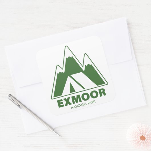 Activiteiten in de omgeving van Exmoor National Pa Vierkante Sticker (Envelop)