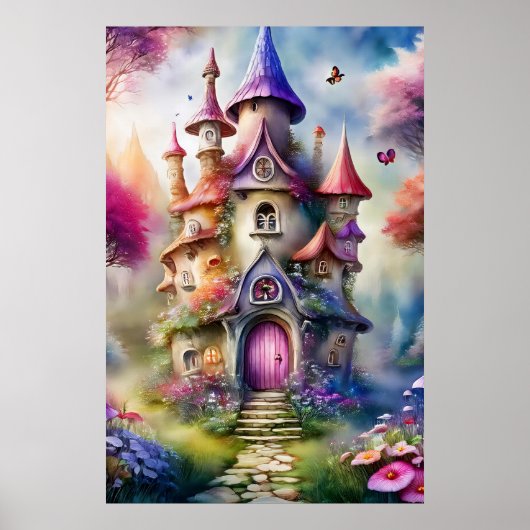 Activiteiten in de omgeving van Fantasy Mushroom H Poster (Voorkant)