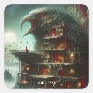Activiteiten in de omgeving van Fantasy Schattige Vierkante Sticker