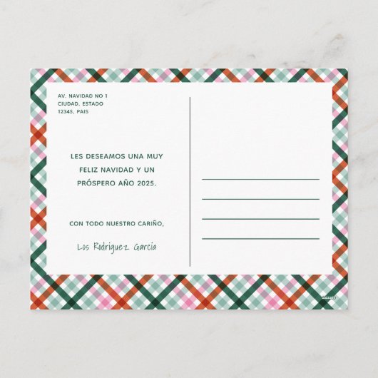 Activiteiten in de omgeving van Feliz Navidad Mode Feestdagenkaart (Achterkant)