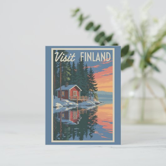 Activiteiten in de omgeving van Finland Lake Trave Briefkaart (Staand voorkant)