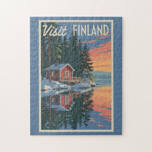 Activiteiten in de omgeving van Finland Lake Trave Legpuzzel (Verticaal)