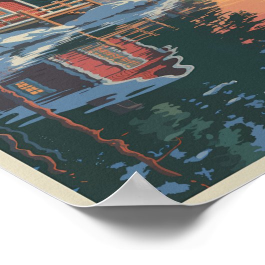 Activiteiten in de omgeving van Finland Lake Trave Poster (Hoek)