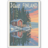 Activiteiten in de omgeving van Finland Lake Trave Sticker (Voorkant)