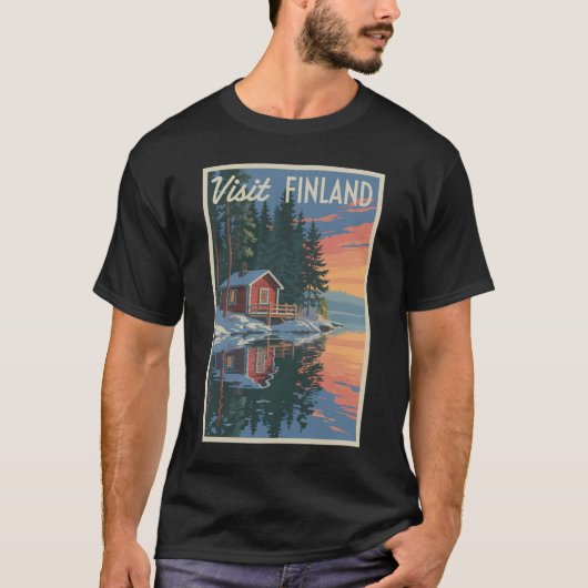 Activiteiten in de omgeving van Finland Lake Trave T-shirt (Voorkant)
