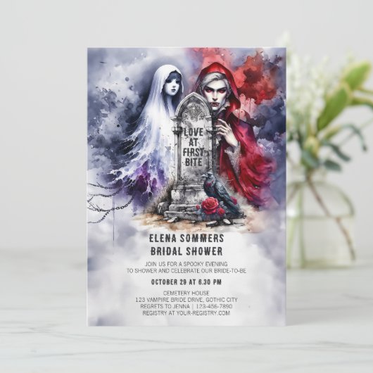 Activiteiten in de omgeving van First Bite Vampire Kaart (Staand voorkant)