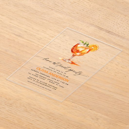 Activiteiten in de omgeving van First Spritz Oranj Acryl Uitnodigingen (Laagn)