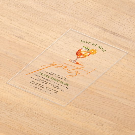 Activiteiten in de omgeving van First Spritz Oranj Acryl Uitnodigingen (Laagn)