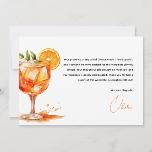 Activiteiten in de omgeving van First Spritz Oranj Bedankkaart (Achterkant)