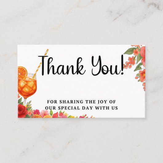 Activiteiten in de omgeving van First Spritz Thank Informatiekaartje (Voorkant)