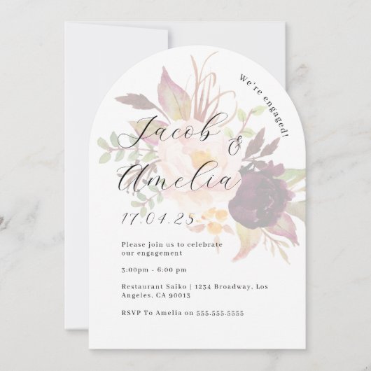 Activiteiten in de omgeving van Floral Burgundy Bl Kaart (Voorkant)