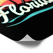 Activiteiten in de omgeving van Florida Beach Retr Poster (Hoek)