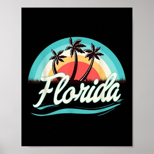 Activiteiten in de omgeving van Florida Beach Retr Poster (Voorkant)