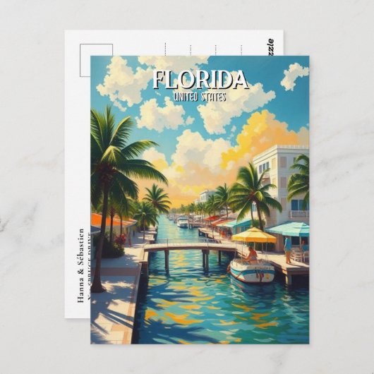 Activiteiten in de omgeving van Florida Palm Tree  Briefkaart (Voorkant / Achterkant)