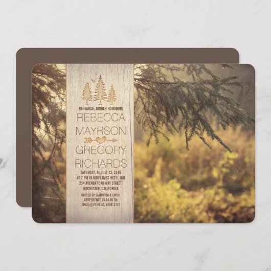 Activiteiten in de omgeving van Forest Rustic Rehe Kaart (Voorkant / Achterkant)