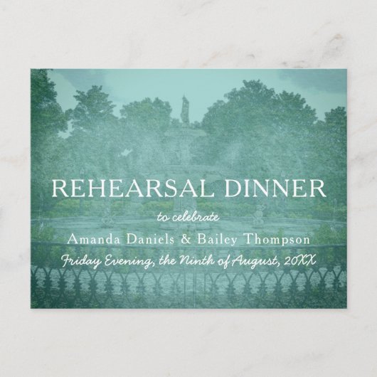 Activiteiten in de omgeving van Forsyth Park Fount Aankondigingskaart (Voorkant)