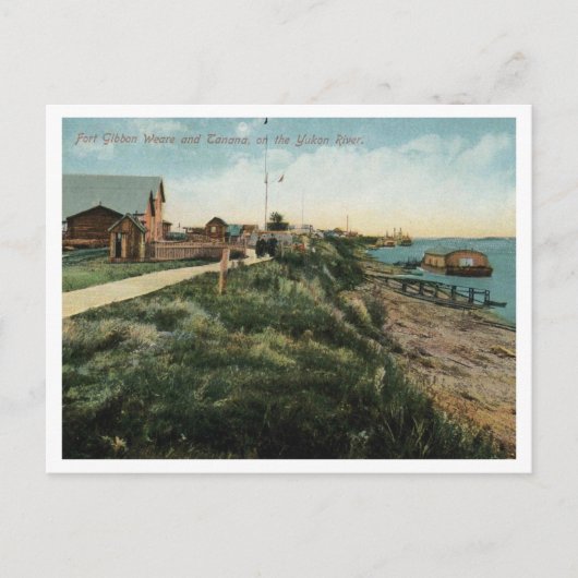 Activiteiten in de omgeving van Fort Gibbon Weare, Briefkaart (Voorkant)