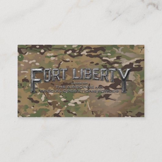 Activiteiten in de omgeving van Fort Liberty  Camo Visitekaartje (Achterkant)