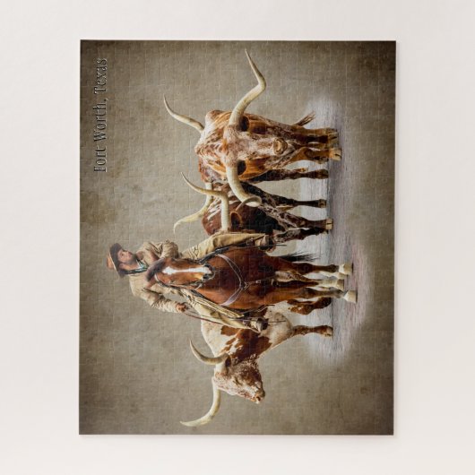 Activiteiten in de omgeving van Fort Worth Cattle  Legpuzzel (Verticaal)