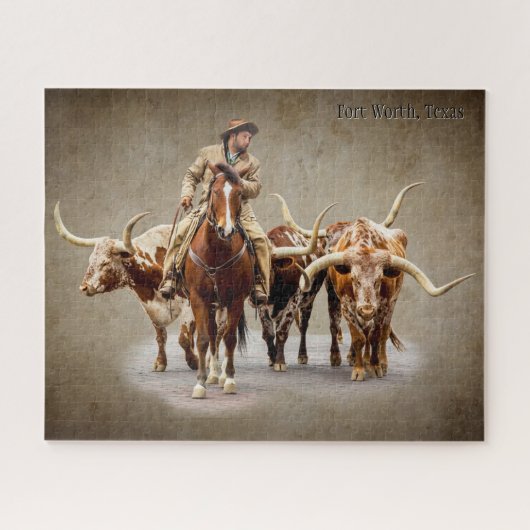 Activiteiten in de omgeving van Fort Worth Cattle  Legpuzzel (Horizontaal)