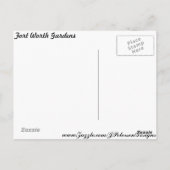 Activiteiten in de omgeving van Fort Worth Garden Briefkaart (Achterkant)