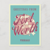 Activiteiten in de omgeving van Fort Worth Texas H Briefkaart (Voorkant)