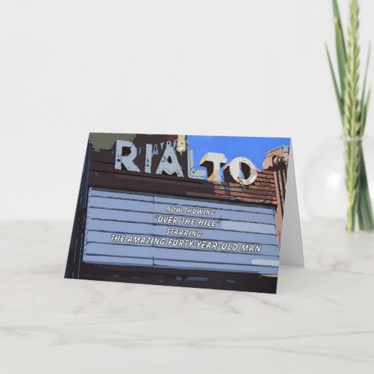 Activiteiten in de omgeving van Forty Happy Birthd Kaart (Voorkant)