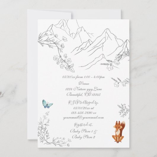 Activiteiten in de omgeving van Foxes and Butterfl Kaart (Achterkant)