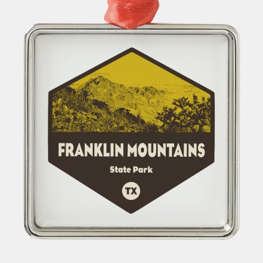 Activiteiten in de omgeving van Franklin Mountains Metalen Ornament (Voorkant)