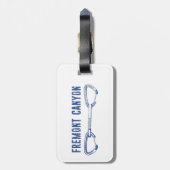 Activiteiten in de omgeving van Fremont Canyon Wyo Bagagelabel (Achterkant verticaal)