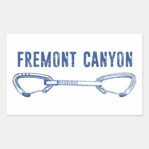 Activiteiten in de omgeving van Fremont Canyon Wyo Rechthoekige Sticker