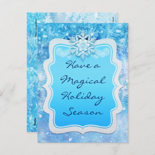 Activiteiten in de omgeving van Frozen Ice Winter Feestdagenkaart (Voorkant / Achterkant)