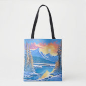Activiteiten in de omgeving van Frozen Lake Sunset Tote Bag (Voorkant)