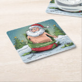 Activiteiten in de omgeving van Funny Dirty Santa Kartonnen Onderzetters (Schuin)